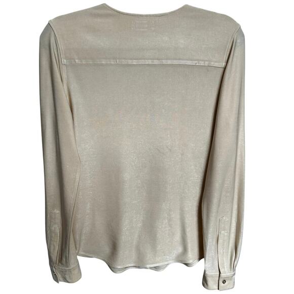 L'AGENCE Lucca Military Blouse In Light Champagne Size Small - Picture 6 of 11